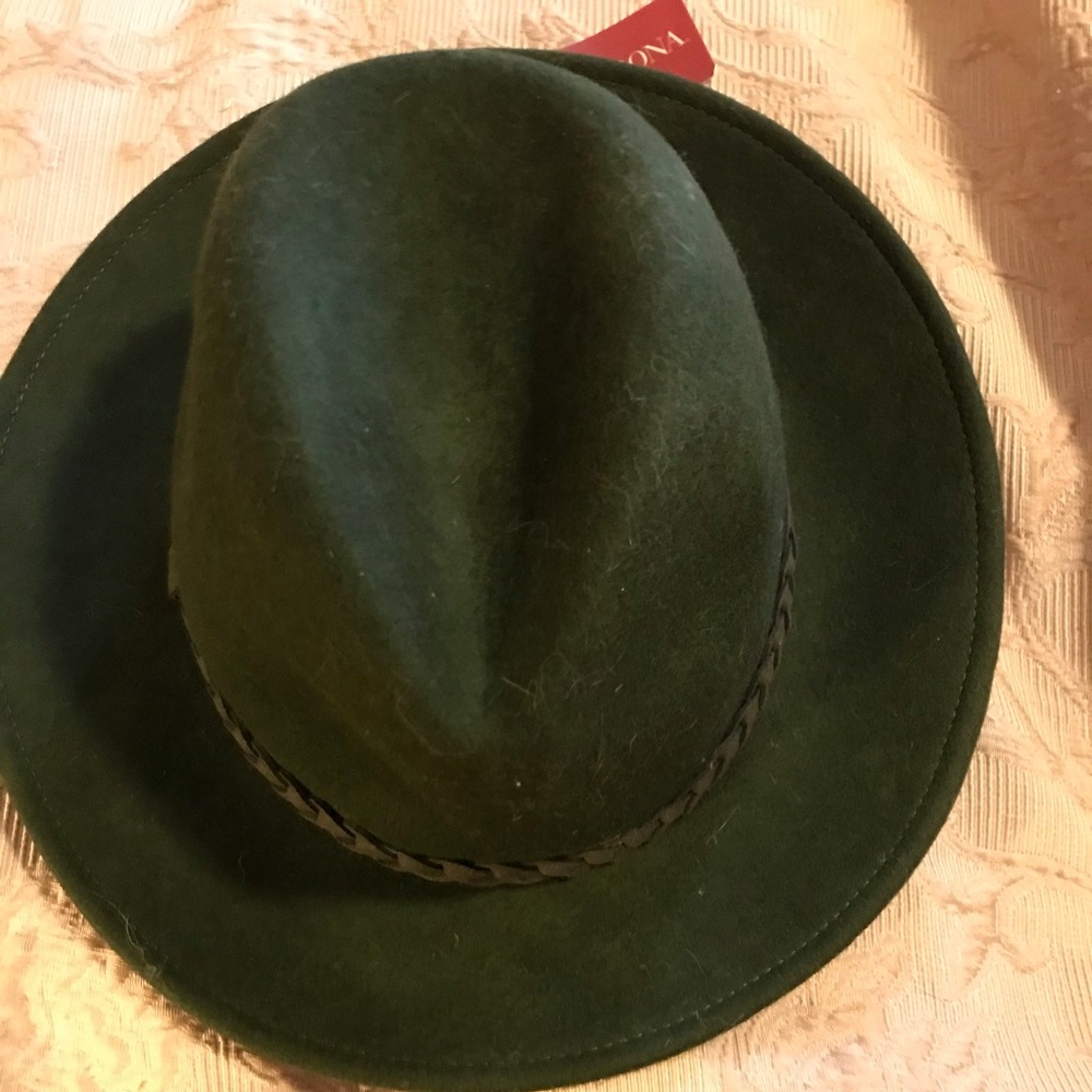 NWT Soft Wool Felt Fedora by Merona in Loden Green. One Size.